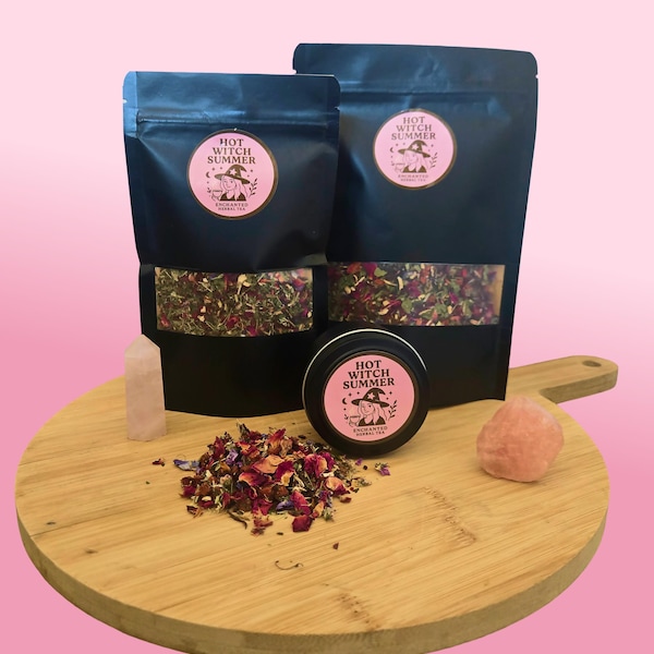 Hot Witch Summer Ritual Tea - Love Attraction & Self-Love, Organic Herbal Spell Blend