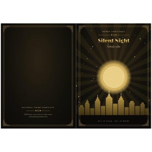 Noche de Paz, Nadie Habla – Pack de 10 Tarjetas Navideñas de la Mafia, Tarjetas Navideñas de Gánsteres Art Déco, Divertida Tarjeta Navideña de la Mafia imagen 2