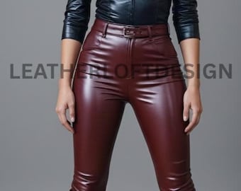 Genuine Sheepskin Leather Zip Front Bodysuit Fitted Long Sleeve Leather Top