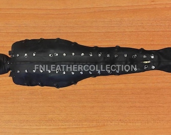 Leather Bondage Bag with Hood & Full-Length Zipper
