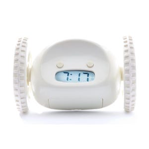 Clocky White - Wekker op wielen