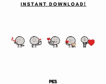 Diseños de bordado con forma de corazón - Día de San Valentín, Aniversario (PES, Descarga digital)