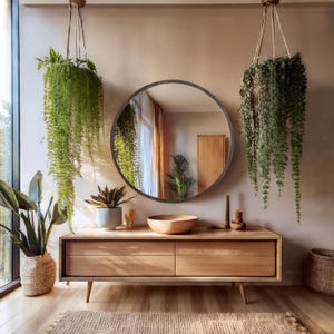 Round Mirror, Circle Bathroom Mirror, Aesthetic Wall Mirror, Minimalist Unique Home Decor, Round Wall Mirror, Circular Wall Mirror  Modern Round Mirror: Add an elegant touch to your home decoration. Drawing attention with its minimalist style and stylish design, this mirror creates a wonderful atmosphere in every room.