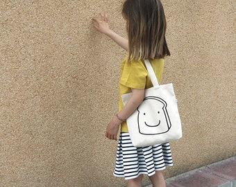 Canvas lunch bag for women or kids: Reusable snack bag made of strong canvas. Sandwich bag is a cute lunch bag handmade by Olula