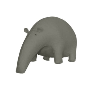 Muñeco de fieltro Tapir en azul, Animal decorativo, Cosido a mano por Olula, Decoración habitación niños, Decoración hogar, Para Casa, Olula Gray