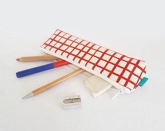 Pencil cases, Olula, Pencil bag with zipper, Pencil pouch, Makeup bag, Small pouch, Zipper pouch, Handprinted by Olula.