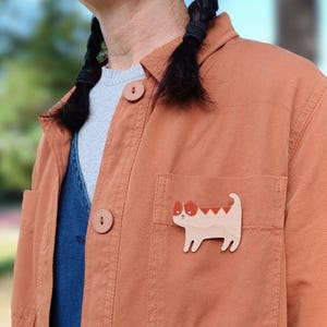 Cat lover best gift! Cat brooch made from wood and painted by hand. Cat badge. Cat themed accessories. The perfect gift for cat lovers.