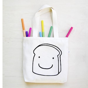 Canvas lunch bag for kids. Reusable sandwich bag. Fun snack bags for kids and adults by Olula image 10