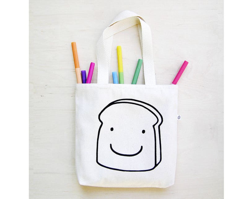 Canvas lunch bag for kids. Reusable sandwich bag. Fun snack bags for kids and adults by Olula image 10