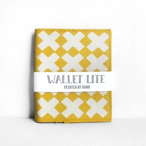 Carteira fina em amarelo mostarda para homem ou mulher. Sem volume! Carteiras finas masculinas, Carteiras bifold, Carteira feminina fina, Impressa à mão por Olula