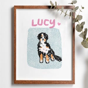 Custom Badly Pet Portrait, Funny Dog Cat Portrait, Cute Pet Doodle Sketch Print, Personalized Minimal Tiny Pet Drawing Caricature Art Poster