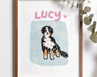 Retrato personalizado de mascota en mal estado, retrato divertido de perro y gato, impresión de boceto de mascota adorable, póster de arte de caricatura de dibujo minimalista personalizado de mascota pequeña