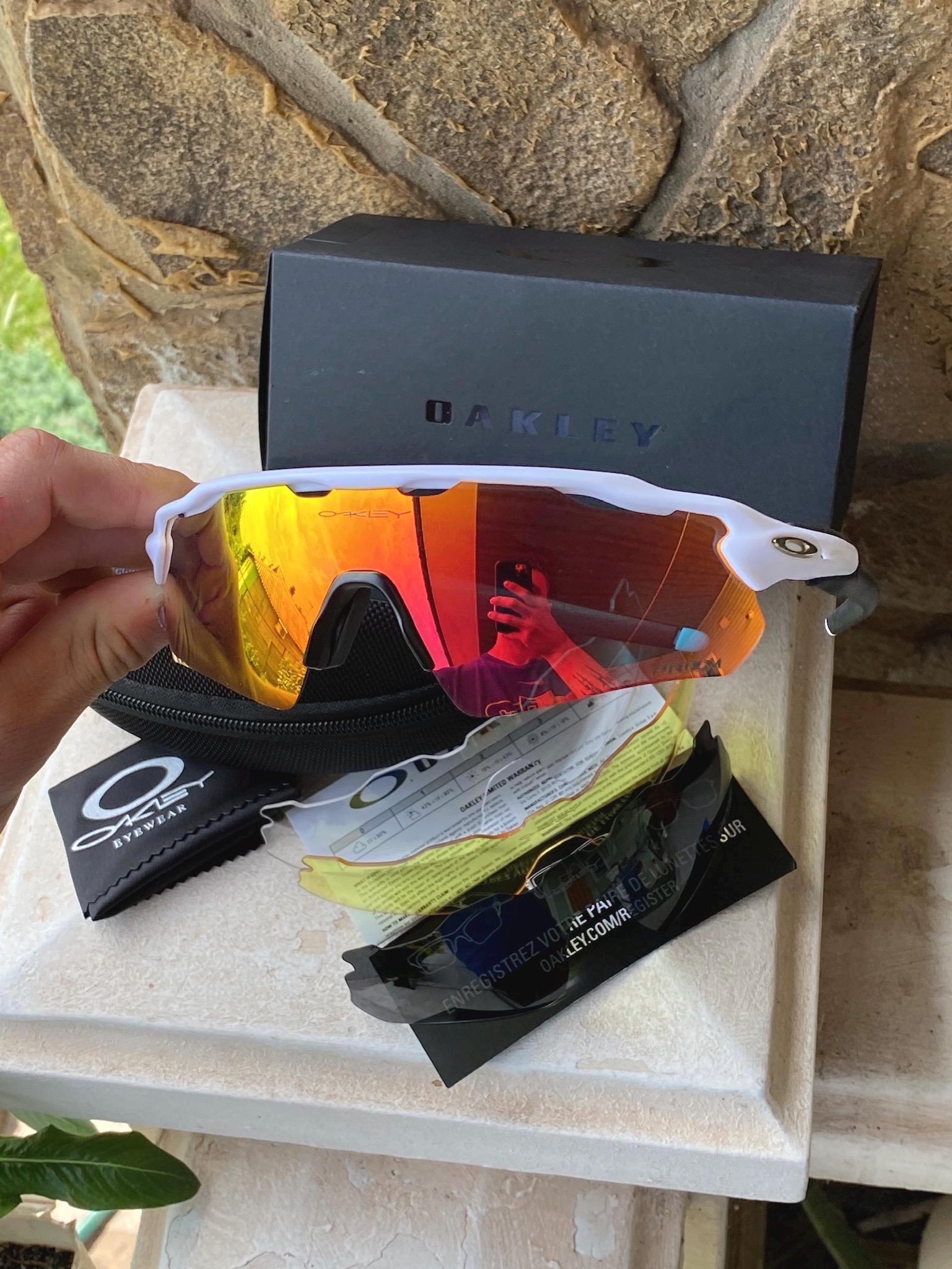 Oakley Radar EV Path. Fire Iridium Lens, White Sport Frame - Etsy