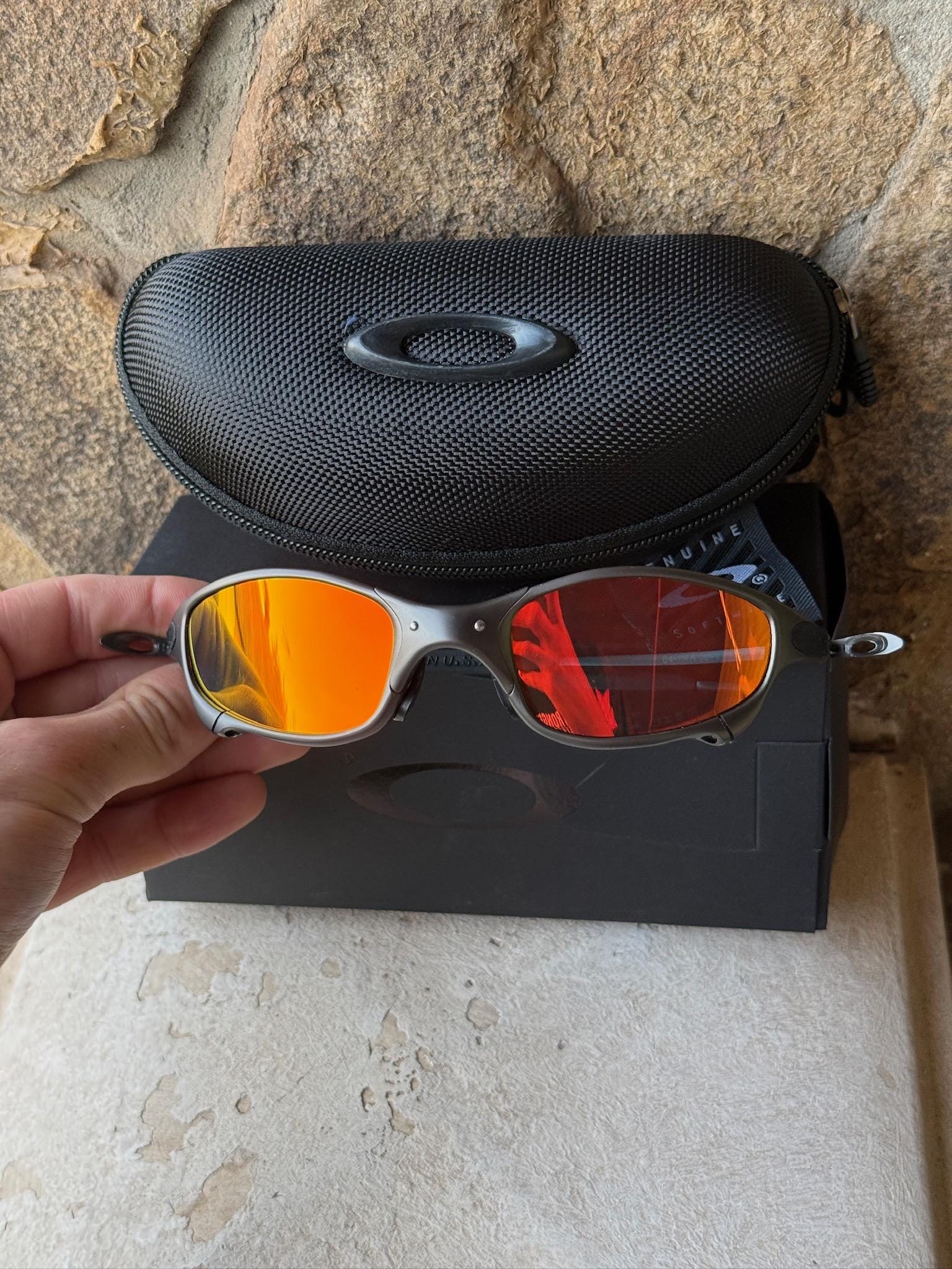 Vintage Oakley Juliet X-metal Sunglasses, Fire Iridium Polarized