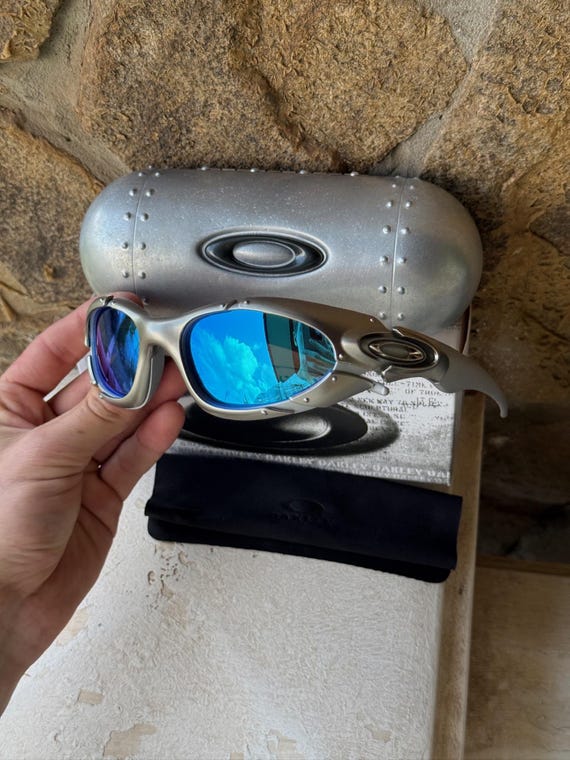 Oakley Plate Y2K Sunglasses Silver Frame Vintage Wrap Style - Etsy