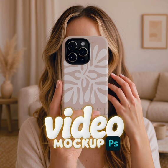 Phone Case Mockup VIDEO, iPhone case Mockup, iphone mockup, PSD Phone Case Mock Up, Cover Mockup, Mobile Case Mockup, Printify animated case