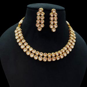 Handmade Kundan Choker Necklace Set | Indian Bridal Jewelry | Ethnic Wedding Jewellery | Festival Gift for Women