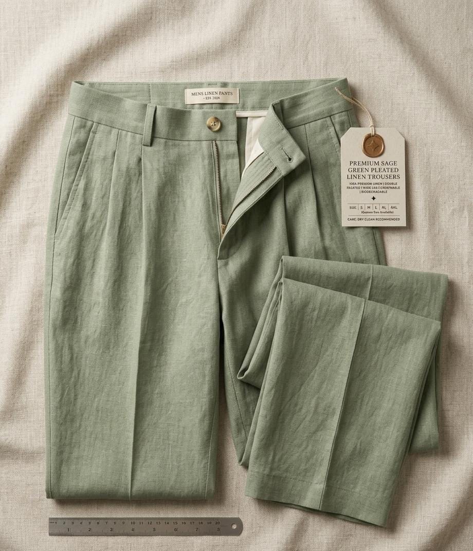 sage green dress pants men's Athletic Fit Stretch Suit main image 1