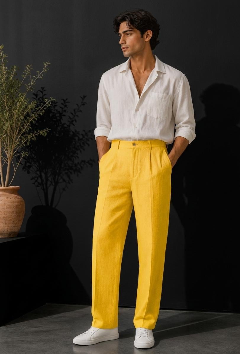 Vintage 70s Linen Trousers - Etsy UK