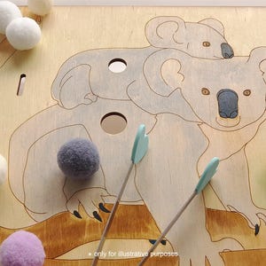 Sensory play Baby&Mama Koala, Laser cut file, sensory lid for sensory table, wooden toy, trofast lid, flisat insert, montessori, educational