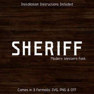 Sheriff Western Style Font - Cowboy Font, Country Font, Cricut Fonts, Cowgirl Font, Procreate Fonts, Wild West, Canva Fonts