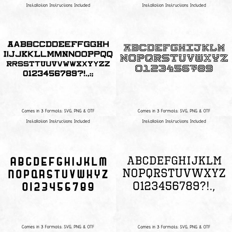 12 Sports Fonts Bundle - OTF, SVG, PNG - Varsity Font, Football Font ...