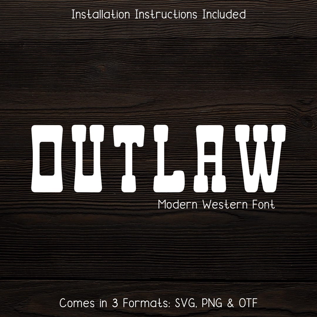 Outlaw Western Style Font - Cowboy Font, Country Font, Cricut Fonts ...