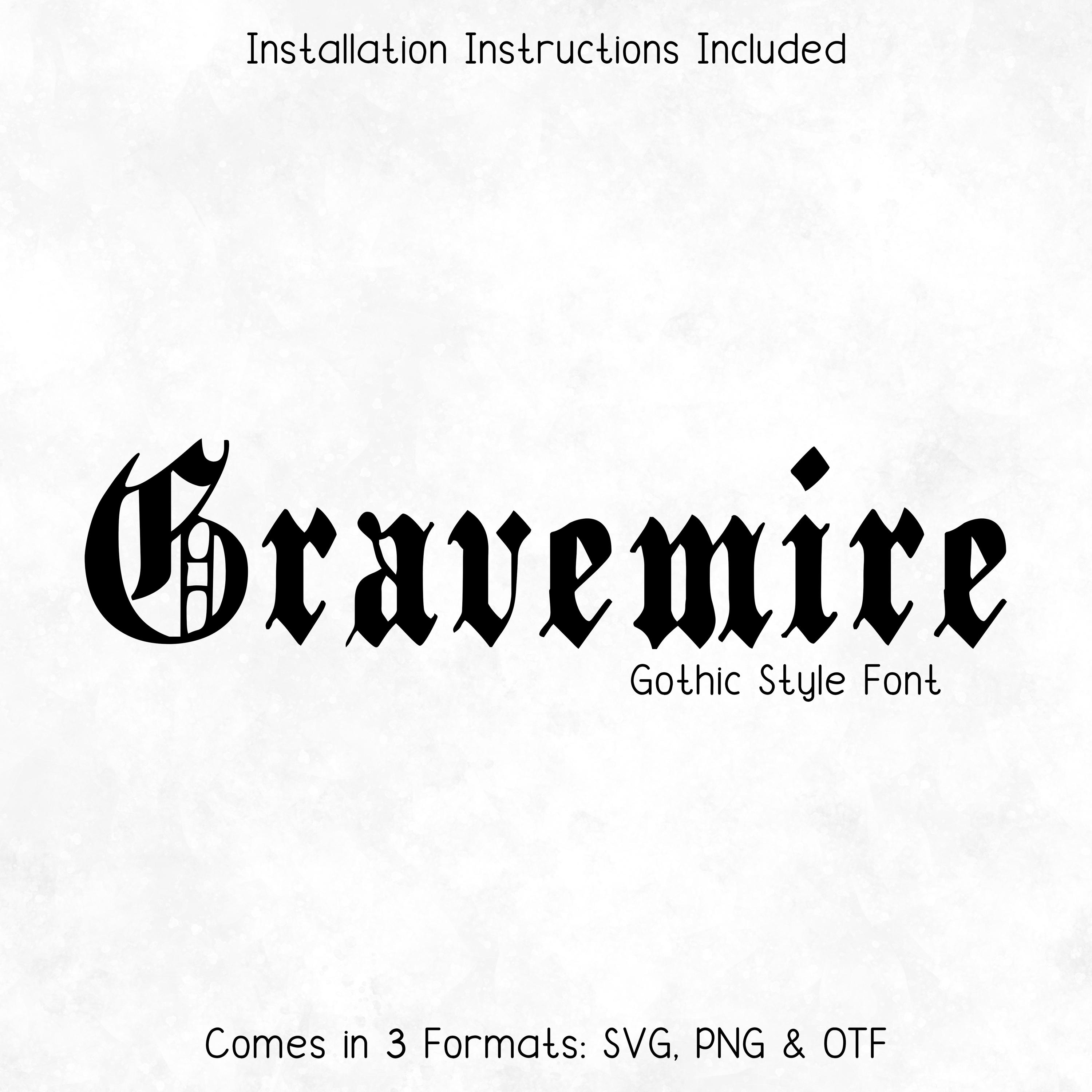 Gravemire Gothic Tattoo Style Font - Gothic Font, Tattoo Font