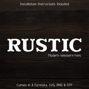 Rustic Western Style Font - Cowboy Font, Country Font, Cricut Fonts, Cowgirl Font, Procreate Fonts, Wild West, Canva Fonts