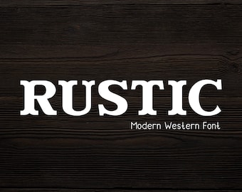 Rustic Western Style Font - Cowboy Font, Country Font, Cricut Fonts, Cowgirl Font, Procreate Fonts, Wild West, Canva Fonts