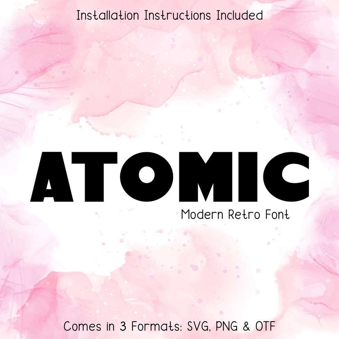 Atomic - Retro Style Font - OTF, SVG, PNG, Vintage Font, Cricut Fonts ...