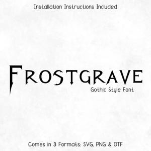 Frostgrave Gothic Tattoo Style Font - Gothic Font, Tattoo Font, Cricut Fonts, Ink Font, Old English Font, Procreate Fonts, Canva Fonts