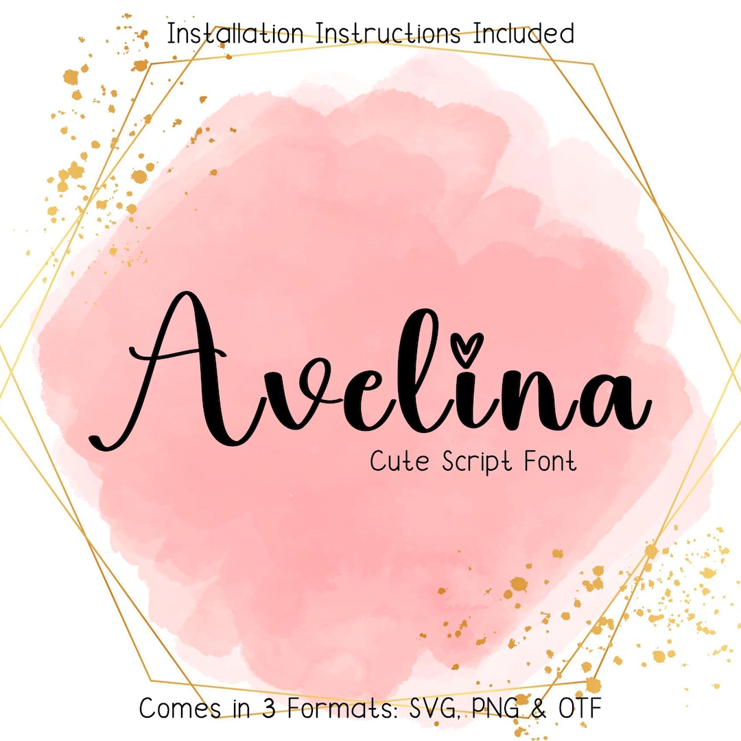 Avelina Font - Handwritten Script Font, Cricut Fonts, Cursive Font ...
