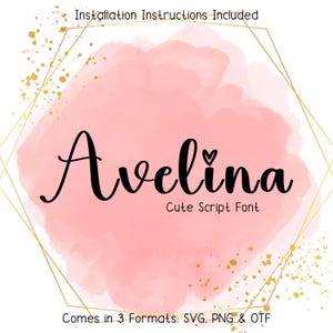 Avelina Font - Handwritten Script Font, Cricut Fonts, Cursive Font, Modern Font, Procreate Fonts, Calligraphy Font, Canva