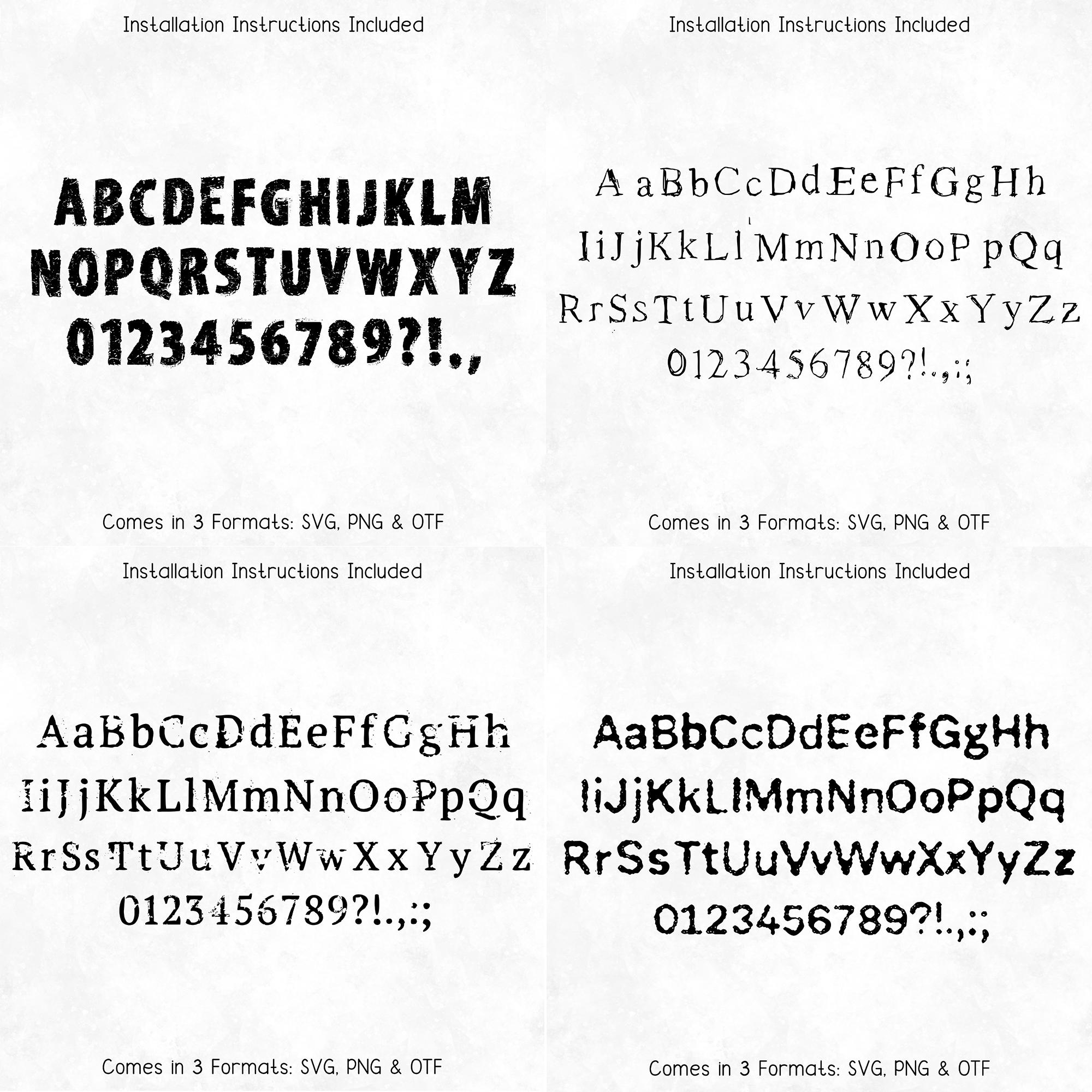 12 Distressed Fonts Bundle - Distressed Style Font - OTF, SVG, PNG ...