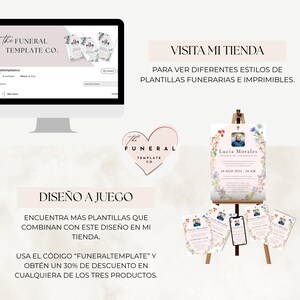Editable Invitación de la Celebración del Primer Aniversario en el Cielo, Tarjeta Memorial Católica Misa, Corona Floral, Español - Canva
