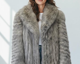 VTG 80s Saga Fox Silver Label Fur Jacket - Etsy