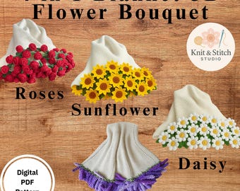 Crochet Flower Blanket Pattern | Daisy, Rose, Sunflower, Lavender (PDF)