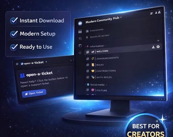 Clean & Professional Discord Server Template | Modern Community Hub | Ready to Use | Instant Download