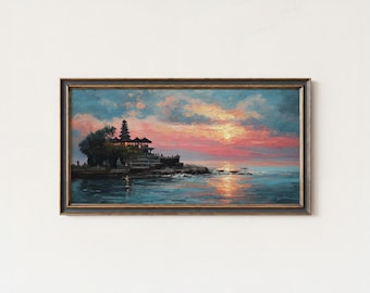 バリ島の棚田の油絵 - ウブドの風景画 - Etsy 日本