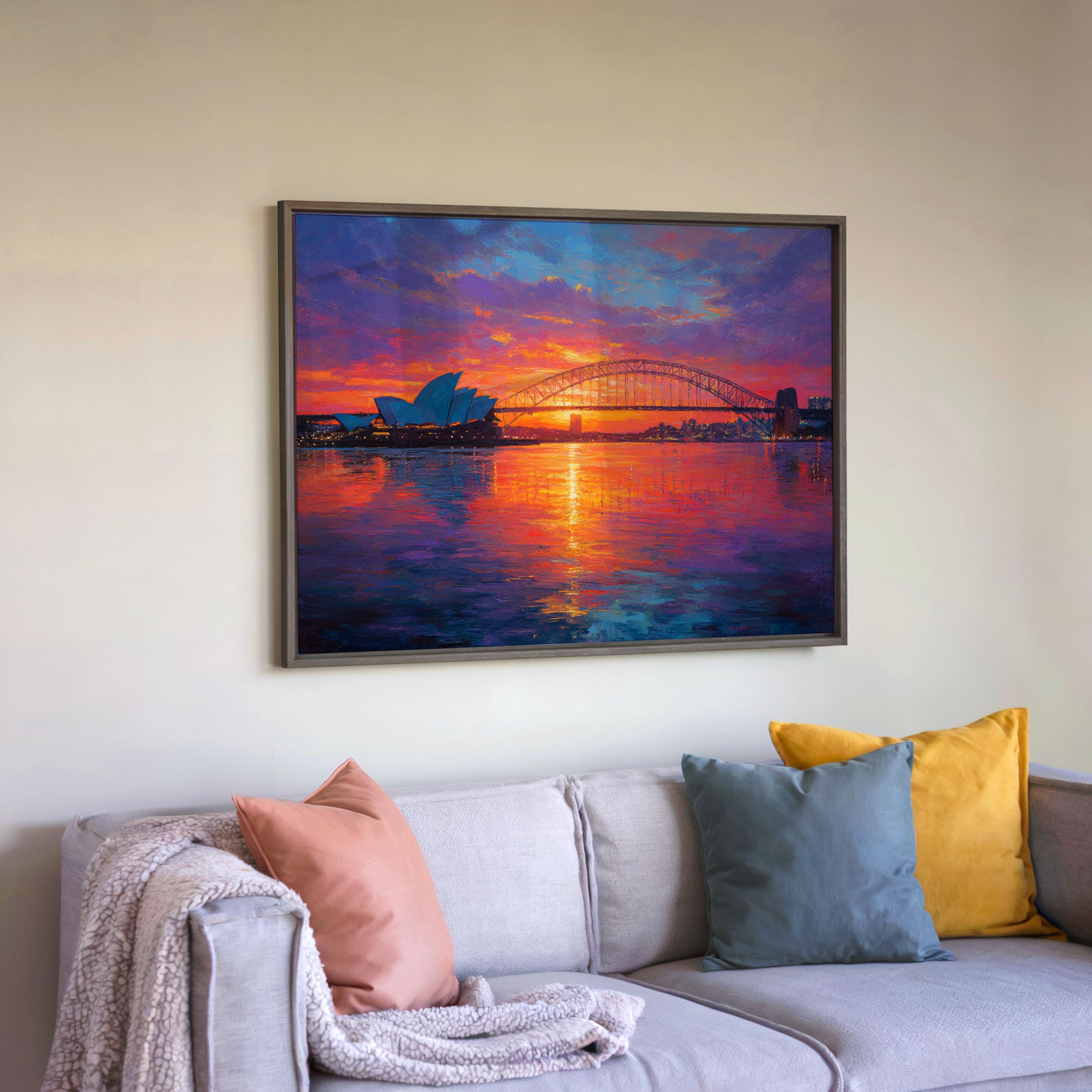 油絵（ハーバーの夕景） 油絵（ハーバーの夕景） 油絵（ハーバーの夕景）