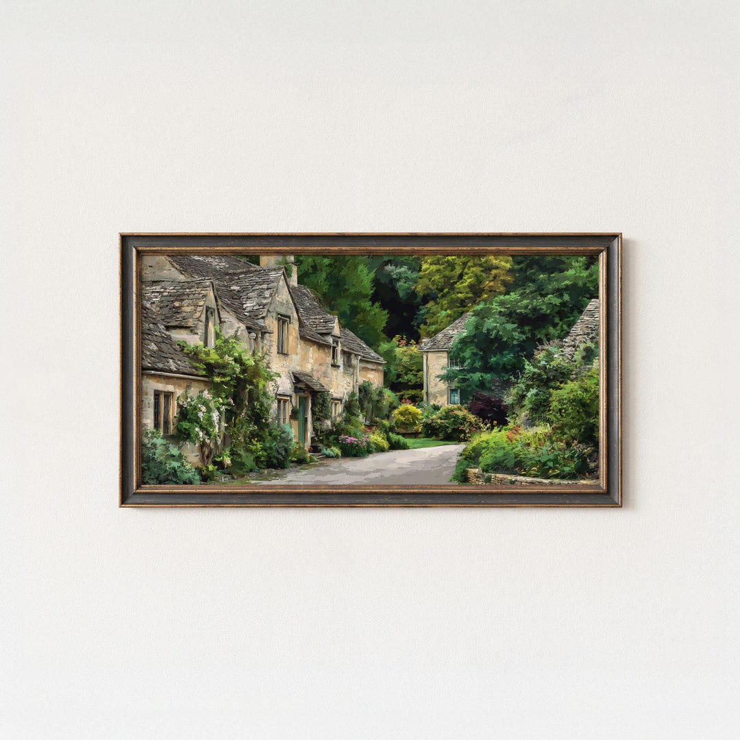 Cotswolds Cottage Painting | British Countryside Art Print - Etsy