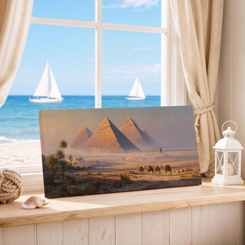 Giza Pyramids Fine Art Print | Egypt Desert Landscape Wall Decor - Etsy