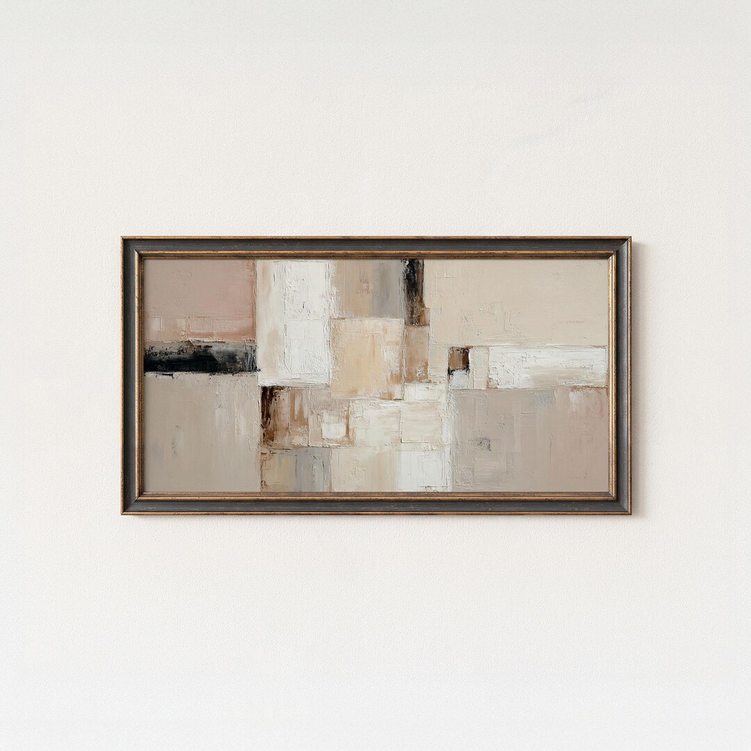 Minimalist Abstract Wall Art Print, Neutral Beige Modern Art Print ...