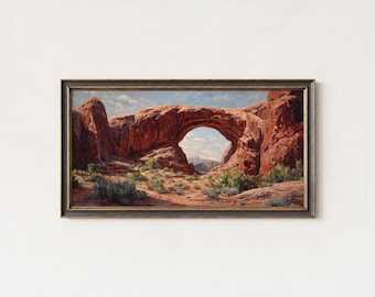 Arches National Park Painting – Utah Desert Landscape Art Print