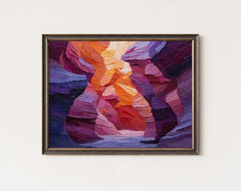 Antelope Canyon Kunstdruck: Abstrakte Landschaftsmalerei des Südwestens