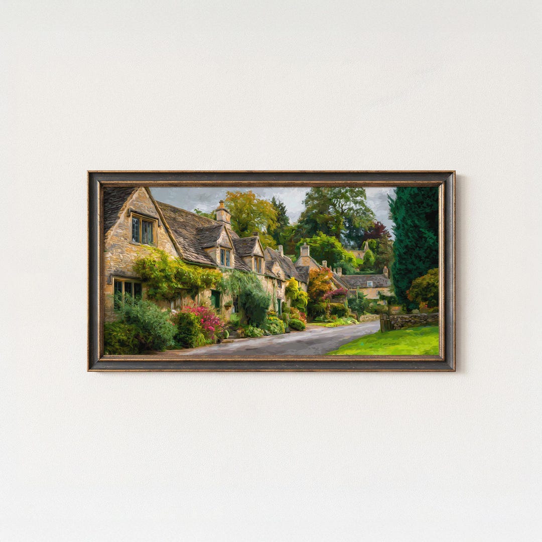 Cotswolds Cottage Art Print | English Village Fine Art - Etsy