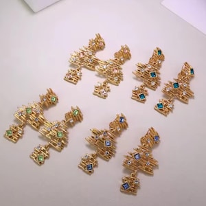 Oscar de la Renta earrings - diamond - clip in