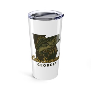 Lake Seminole Bass Fishing Tumbler  Vintage Georgia Largemouth Gift  Rustic Outdoorsy Coffee Cup for Anglers Tumbler  20oz Travel Mug