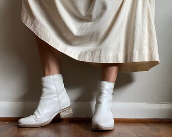 frye white booties